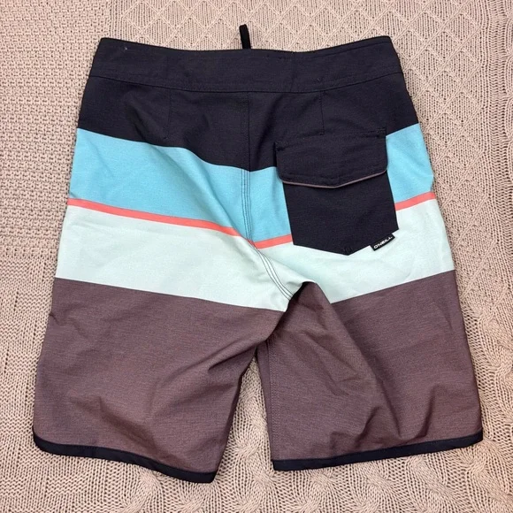 O'Neill Boys Youth Aqua and Brown Board Shorts 24/8 - Picture 10 of 13